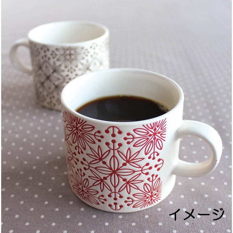 Hogdseirrs 井澤コーポレーション(Izawa Corporation)フラワーモザイク マグ ベージュ 20717