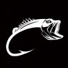 Fishing Hook Vinyl Decal Sticker Laptop Wall Window Bumper Sticker