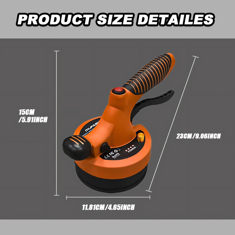 MUFASHA Tile Vibration Tool - 55Lbs Suction, 100-16000RPM Adjustable Frequency,