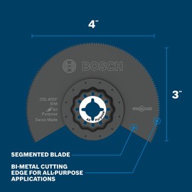 Bosch OSL400F 4 in. Starlock® Oscillating Multi Tool Bi-Metal Segmented Saw Blade