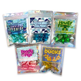 Bath Pearls - Animal Bath Bundle 10 x Pigs, 10 x Dolphins, 10 x Frogs, 10 x Ducks, 10 x Fish