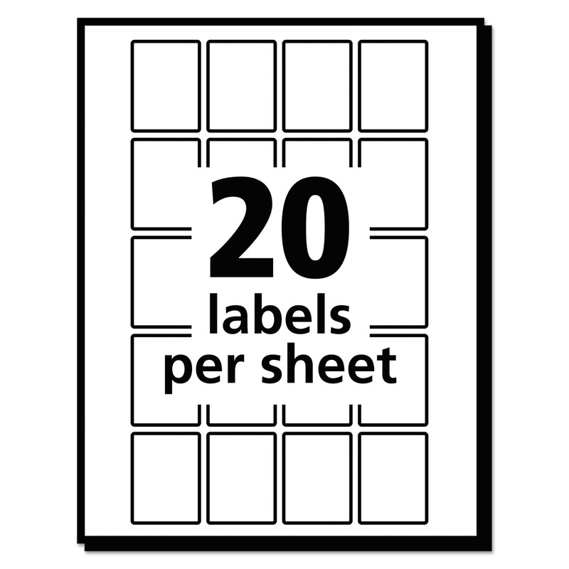 Avery Self-Adhesive Removable Labels, 0.75 x 1 Inches, White, 1000