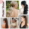 S-noilite Wrap Around Wavy Ponytail Extensions 17 Inch Long Curly