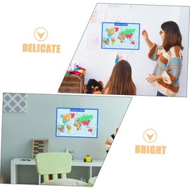 Operitacx 1 Set Map Poster of America Big Poster of World Posters for Classroom Solar System Poster Educational Posters for Kindergarten School Supply Homeschool Posters UV Paper