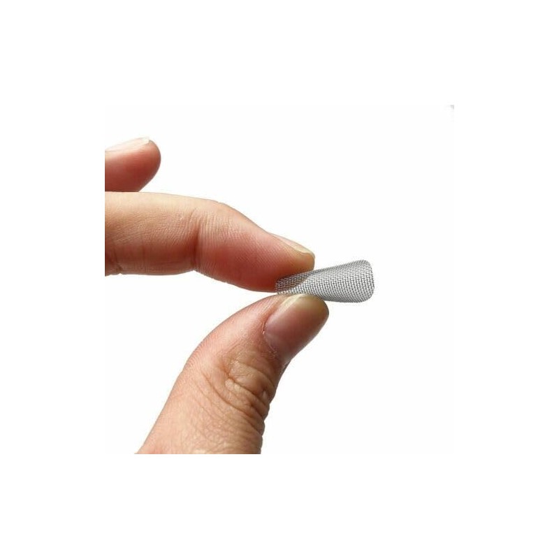 Stainless Steel 50 Pcs Pipes Screen Silver Filters Screens Pipes