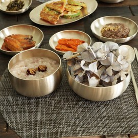 [Myeongseong Yugi] Bangjja Yugi Practical New Tableware 1-Person Set (Including Spoon) / [명성유기] 방짜유기 실용신합식기 1인세트(수저포함)