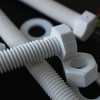 5X White Hex Head Screws Polypropylene (PP) Plastic Nuts and
