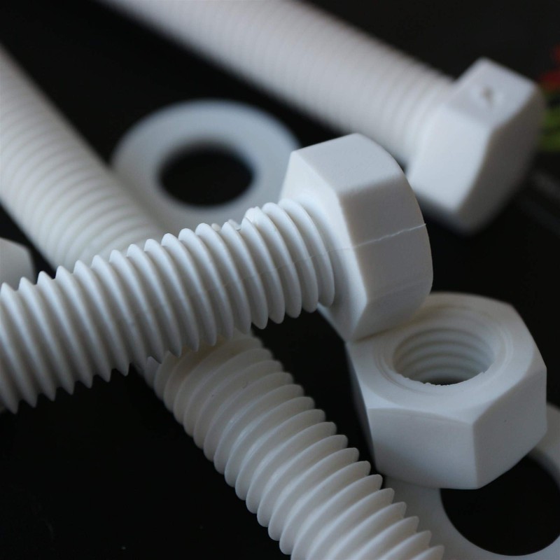 5X White Hex Head Screws Polypropylene (PP) Plastic Nuts and