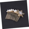 DOITOOL 2 Pcs Alloy Simulated Pearl Snowflake Hair Comb Styling