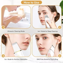 Comezy Skin Scrubber Face Spatula, Lcd Blackhead Remover Pore Clean