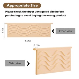 Geelin 8 Pcs 4 Inch Dryer Air Exhaust Vent Cover, Replacement Louvered for Deflect, Plastic Outdoor Dryer Vent Cover Replacement Parts, UV and Weather Resistant Slat(Light Yellow)