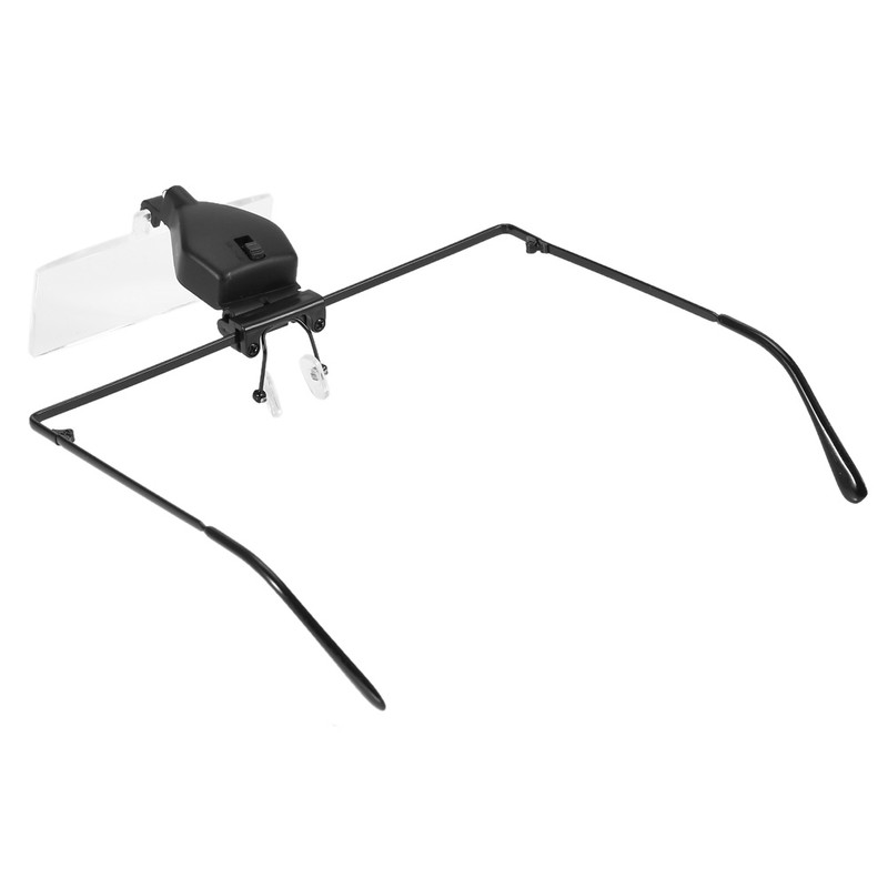 1.5X 2.5X 3.5X Eyeglass LED Magnifier Hands Free Head Eyelash