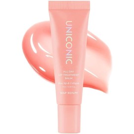 SELFBEAUTY | All Day Lip Treatment Balm | Highly Moisturizing x Smooth Adhesion | Vegan Formula | No Sticky Natural Gloss | Can Be Used as a Lip Makeup Base | Sensitive Lip OK - Rose Hip & Collagen