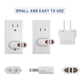 European to US Plug Adapter - Australia, China, Italy, Switzerland, Europe to USA Travel Adapter - Fireproof, Safe, Easy to Use Outlet Converter