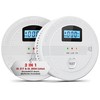 2 Pack Combination Smoke Detector and Carbon Monoxide Detectors with