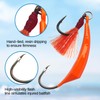 Eupheng 5PCS Pompano Jigs with Teaser Hooks, Surf Fishing Jig