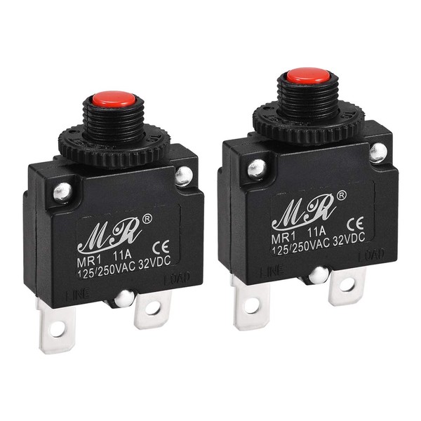 sourcing map Thermal Safety Switch Push Button Overload Protection Switch