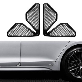 HQRNYP Car Door Edge Guards, Car Door Corner Protector, Real Carbon Fiber Anti-Collision Auto Door Edge Protector, Universal Vehicle Door Corner Bumper Protector Anti-Scratch Fit for Cars (Silver)