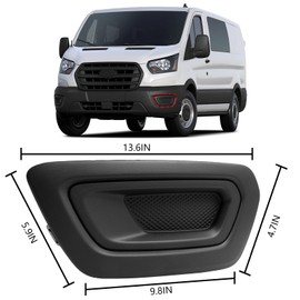 BXZ Fog Light Lamp Cover Bezel Passenger RH Side for Ford Transit 150 250 350 2020 2021 2022 2023