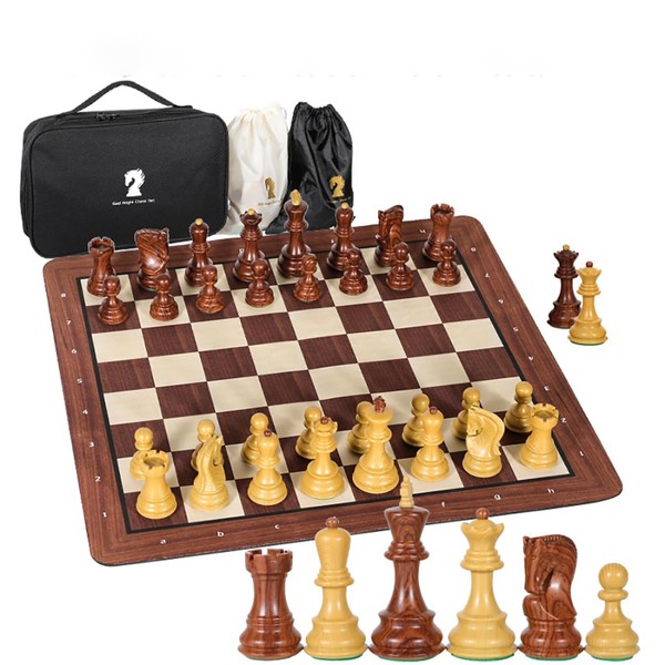 20inch Portable Large Chess Set with Standard Tournament Weighted Pieces,