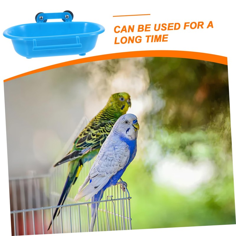 Hohopeti Parakeet Bathing Tub Durable Hanging Bird Bathtub Accessory for