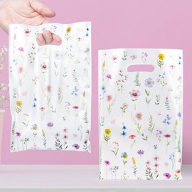 30pcs Flower Party Bags for Kids Girls Small Floral Birthday Gift Bags for Favors Spring Summer (Flower)