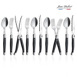 Jean Dubot Laguiole Cutlery Black Dinner 3 Pieces 12p for 4 people / 장듀보  라귀올 커트러리 블랙 디너3종 4인 12p