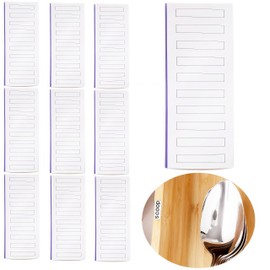 FixItRight 100Pcs Self-Adhesive Drawer Divider Labels – Clear Address Stickers for Organized Storage – Bamboo Silverware Drawer Divider Labels