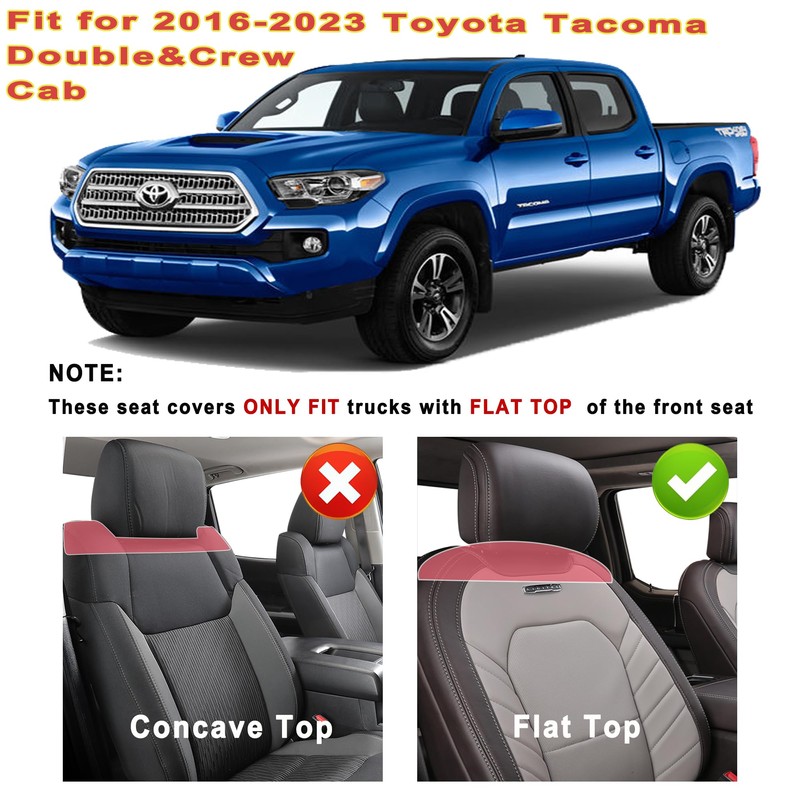 Huidasource Leather Car Seat Covers Fit for Toyota Tacoma 2016-2023
