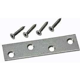 Mending Plates 4 Pcs Stainless Steel Repair Fixing Straight Brace Brackets Heavy Duty Metal Connector Joining Plates Flat Corner Support with Screws for Fixing Furniture & DIY Projects (76mm)