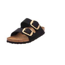 BIRKENSTOCK Arizona Big Buckle Sandal in Black Nubuck, black
