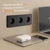 MVAVA Schuko Socket EU Standard, 3-Way Flush-Mounted Socket, 80 mm