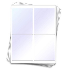 20 Large Wine Bottle Clear Gloss Printable Labels, 4x5 inches, Weatherproof and Waterproof, fits Classic Bordeaux, Burgundy, and Champagne Bottles