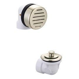 Olympia Overflow and Waste Drain Half Kit PVD Brushed Nickel, D-820H-PVC-BN
