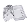 PEPAXON Glass Butter Dish with Lid for Countertop Rectangular Transparent