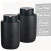 BosilunLife Black Soap Dispenser Set - 2 Pack 12oz Ceramic