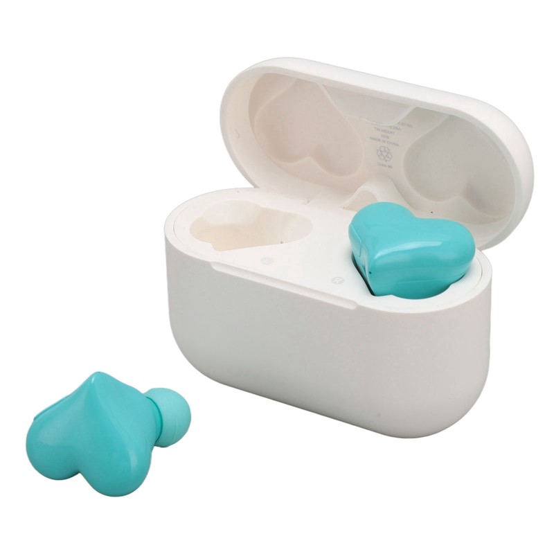 Heart Shaped Earbuds Cute Wireless Bluetooth5.3 Headphones Lightweight Noise Reduction