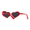 Retro Trendy Hippie Heart Shape Plastic Sunglasses Red Black