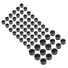 Unbranded Black Cut Engine Bolt Cap Covers Fit for Harley