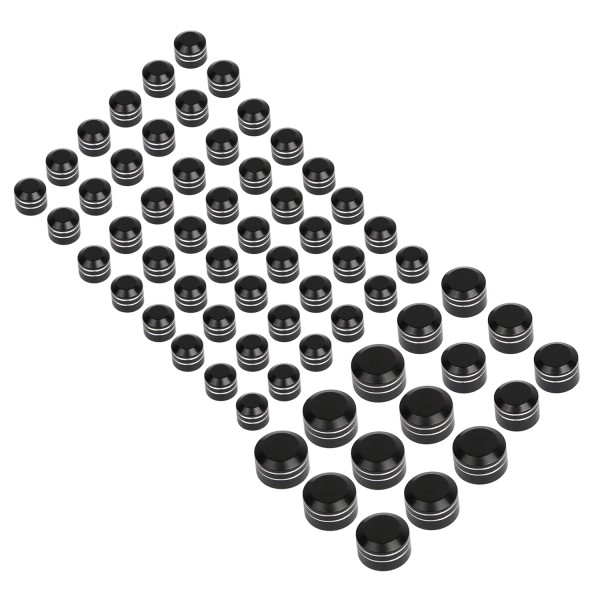 Unbranded Black Cut Engine Bolt Cap Covers Fit for Harley