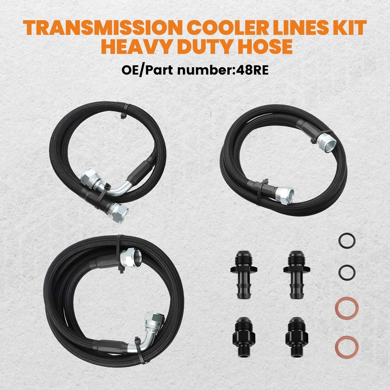maXpeedingrods 48RE Transmission Cooler Lines Kit for Dodge Ram 2500/3500