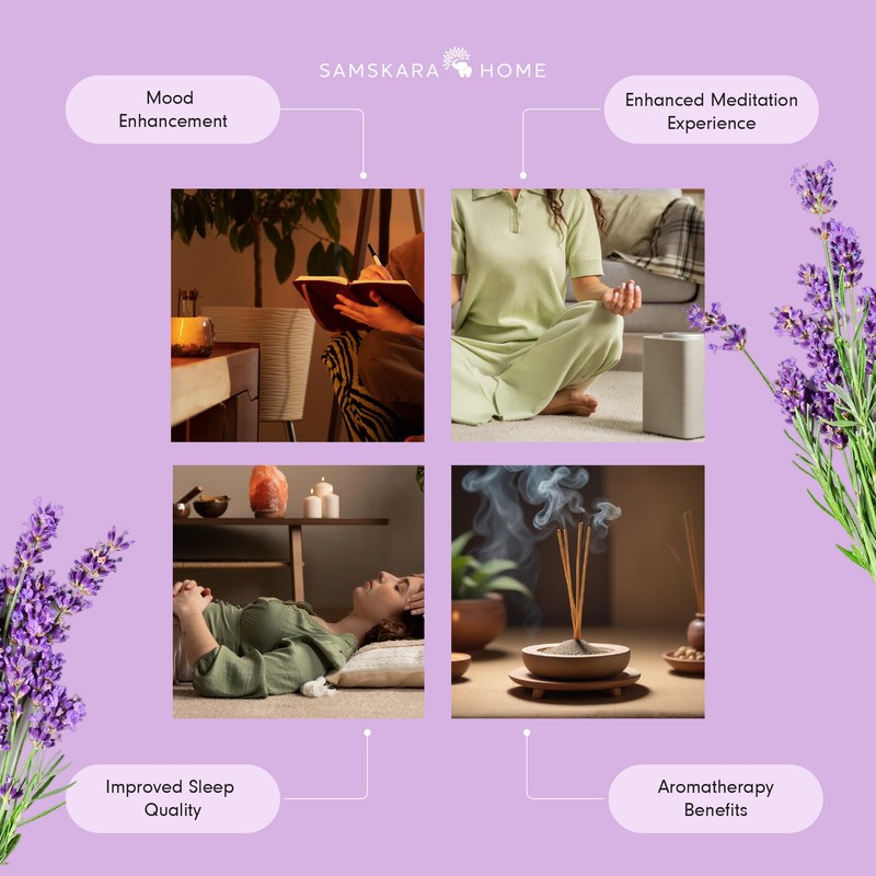 Samskara Lavender Incense Sticks Agarbatti | Pack of 10 |