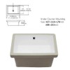 17 Inch Undermount Bathroom Sink - GhomeG 17"x12" White Rectangle