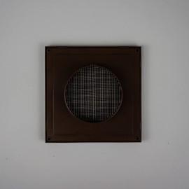 ECOPRO VENT Brown 4 Inch Ventilation Grille Inside Outside use (Flange 3.9 Ø Cover 6.7 x6.7 ) Air Vent Louver Exhaust Hood Availabl Ø4inch / 6.7inchx6.7inch