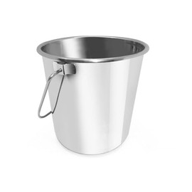 HENDI Eimer mit Griff, Kückeneimer, Futtereimer, Edelstahleimer, 10L, 278x(H)235mm, Edelstahl