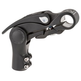 Resul Ahead Stem for 1.1/8 Inch Fork, Angle Tool-free Adjustable, 25.4/31.8 mm Handlebar Clamp, Black (31.8 mm Handlebar Clamp)