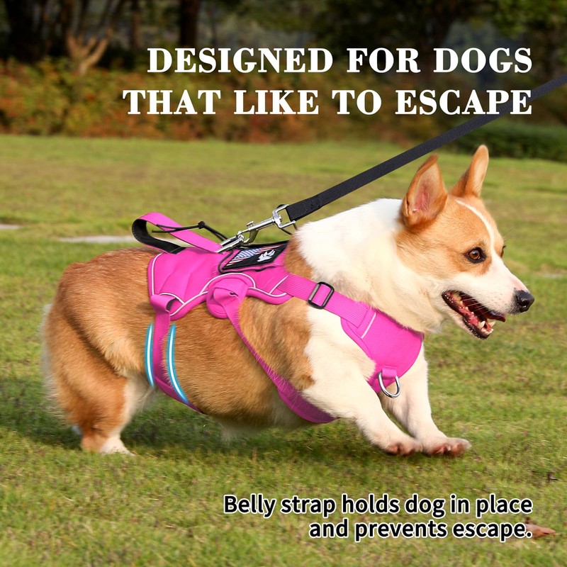 VOOPET Escape Proof Dog Harness, Soft Padded Full Body Pet