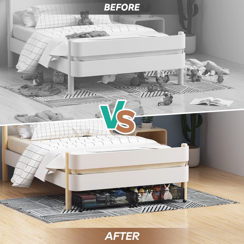 Under Bed Storage Containers with Wheels, Under Bed Shoe Storage