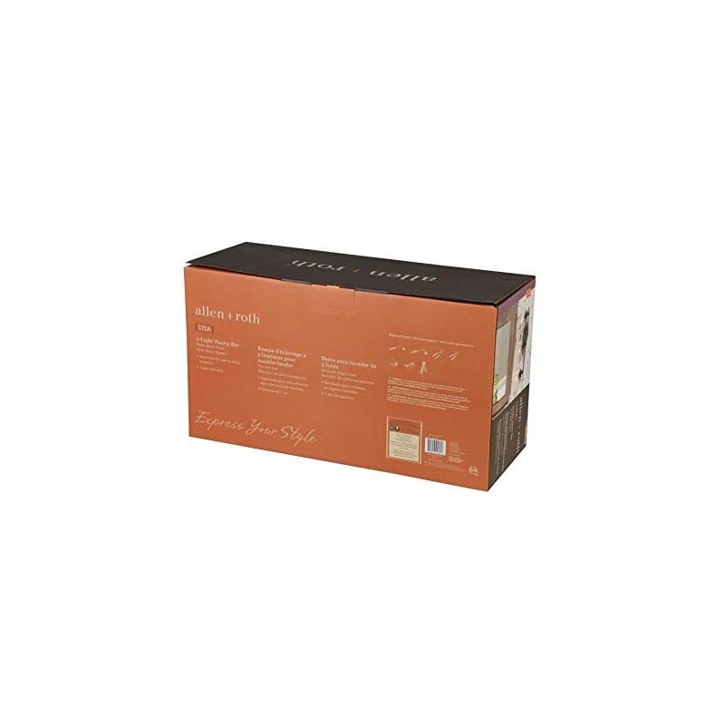 allen + roth Lyla 3-Light Black Mid-Century Vanity Light