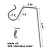 NACETURE 50 Pack Stainless Steel Christmas Light Hangers with Gutter